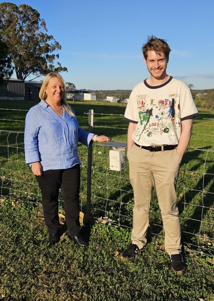 2 of the Avian Influenza research team on farm at the University of Sydney.